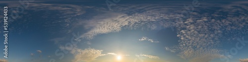 Blue summer sky panorama with light Cirrus clouds. Hdr seamless © panophotograph