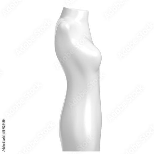 3d rendering illustration of a female half body dummy mannequin