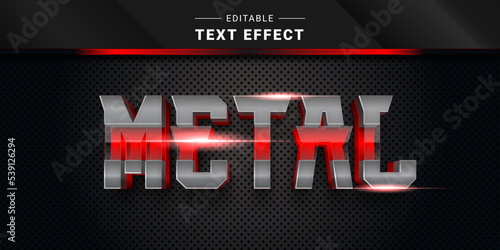 Modern Futuristic 3D Metallic Text Effect