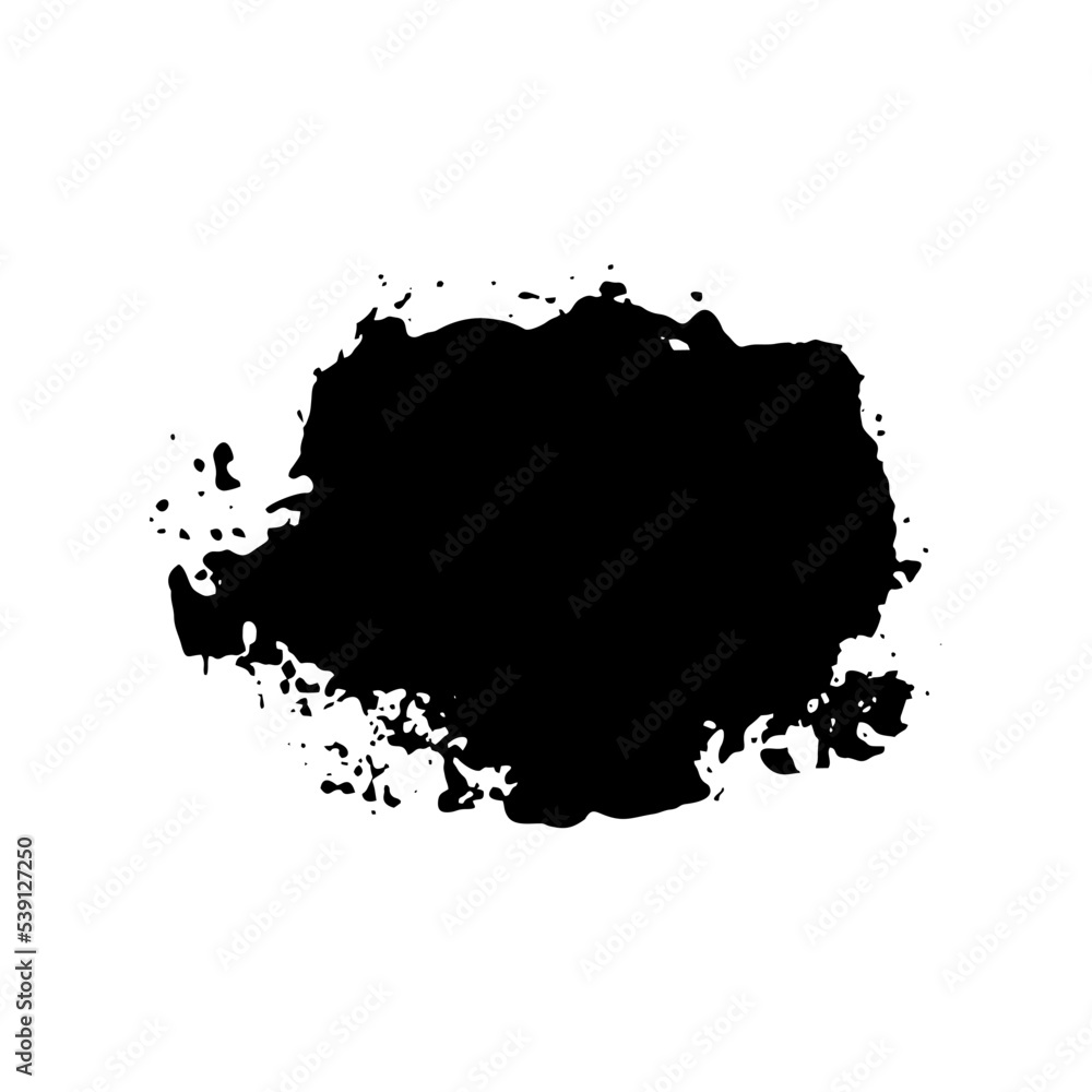 Obraz premium Vector Brush Stroke. Grunge Distress Textured Design Element. Black Painted Brush Stroke . Used As Banner, Template, Logo