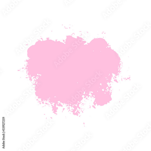 Vector Brush Stroke. Grunge Distress Textured Design Element. Pink Painted Brush Stroke . Used As Banner  Template  Logo