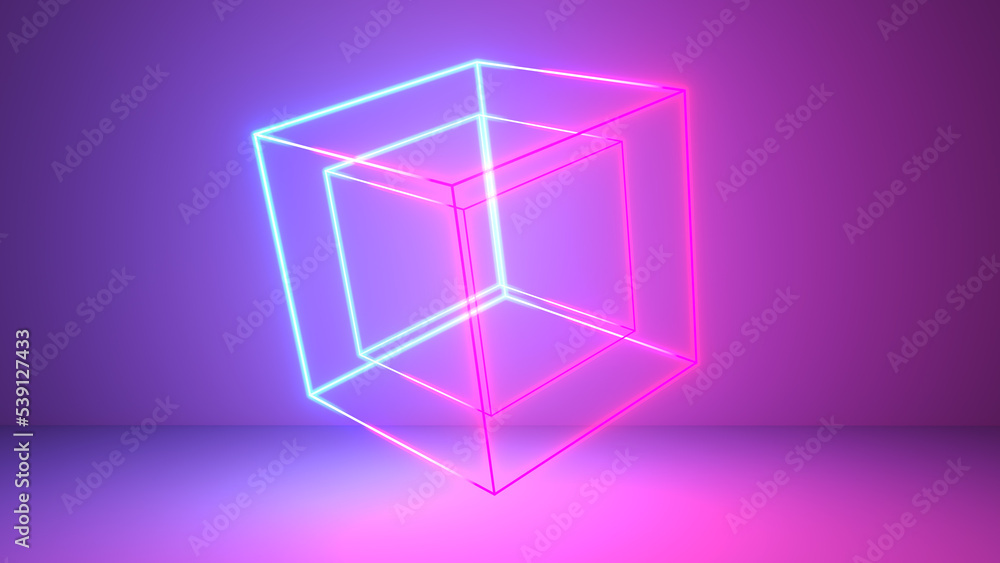 3d rendered illustration of an abstract neon light background 3d rendered illustration of an abstract neon light background