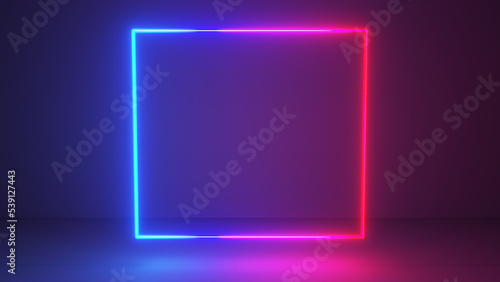 3d rendered illustration of an abstract neon light background