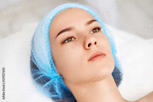 woman at spa salon. female face with healthy skin