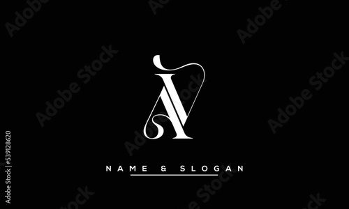 VA,  AV,  V,  A   Abstract  Letters  Logo  Monogram