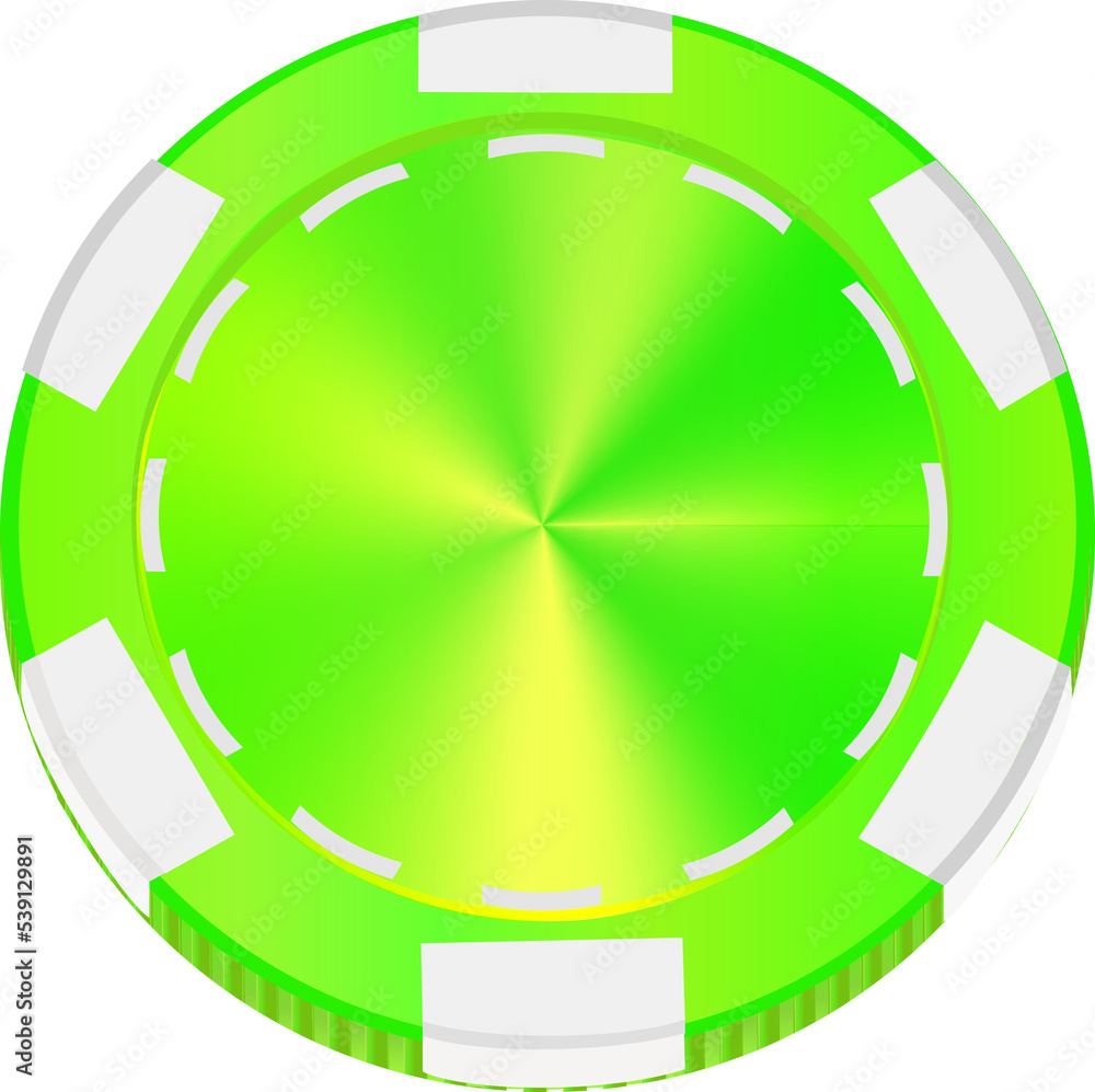 Naklejka premium Poker chips in different position.