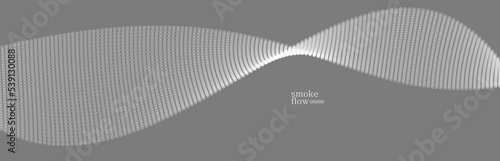Abstract vector smoke background, wave of flowing circles particles, grey abstract illustration, smooth and soft design, relaxing image.