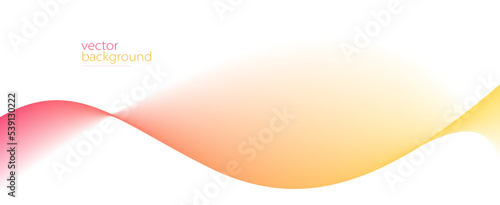 Smooth flow of wavy shape with gradient vector abstract background, red and yellow design curve line energy motion,
