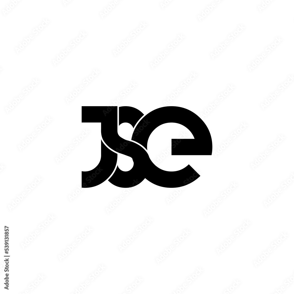 Obraz premium jse lettering initial monogram logo design