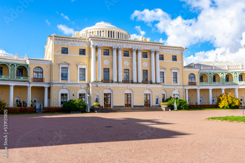 Saint Petersburg, Russia - October 2022: Pavlovsk palace in Pavlovsky park