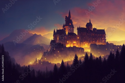 Fairy lights castle
