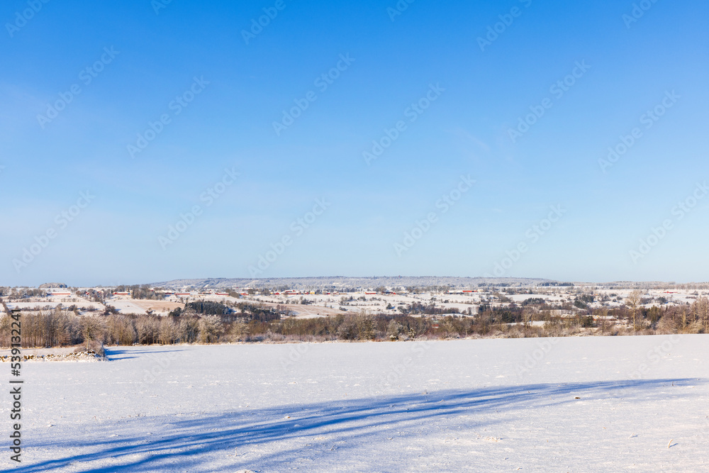 Awesome landscape view in the winter