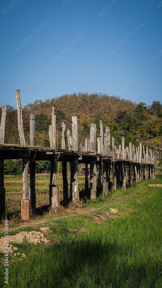 Su Tong Pae Bridge in Mae Hong Son Province, Thailand Su Tong Pae Bridge in Mae Hong Son Province, Thailand
