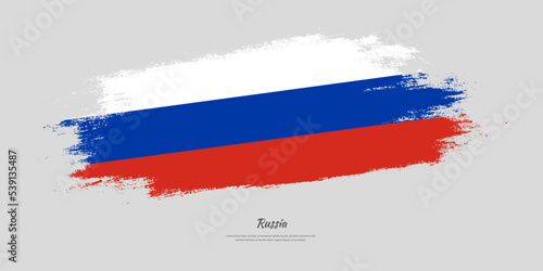 Free Download Happy National Day of Russia. National flag on artistic stain brush stroke background. - GFXLoad