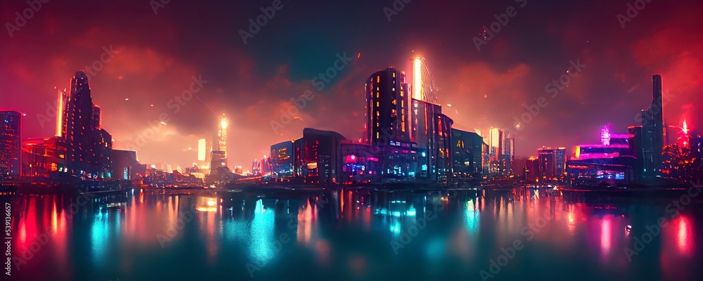 Neon Lit Metropolis Of The Future A Cyberpunk Inspired 3d Rendering  Background, Cyberpunk City, Future City, Futuristic City Background Image  And Wallpaper for Free Download