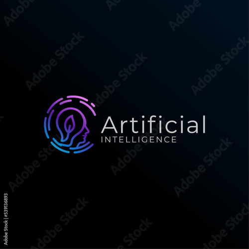 Artificial intelligence vector illustration Logo Design Template