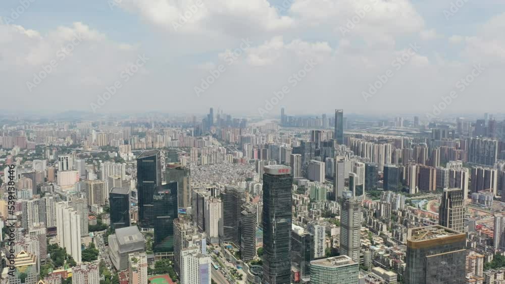 aerial view of Guangzhou, China. aerial view of Guangzhou, China.