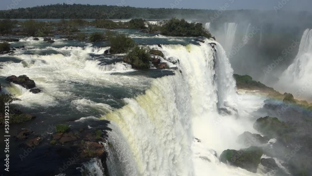 Breathtaking Iguazu Falls, Argentina Brazil Border, UNESCO World Heritage Site, Panorama Breathtaking Iguazu Falls, Argentina Brazil Border, UNESCO World Heritage Site, Panorama