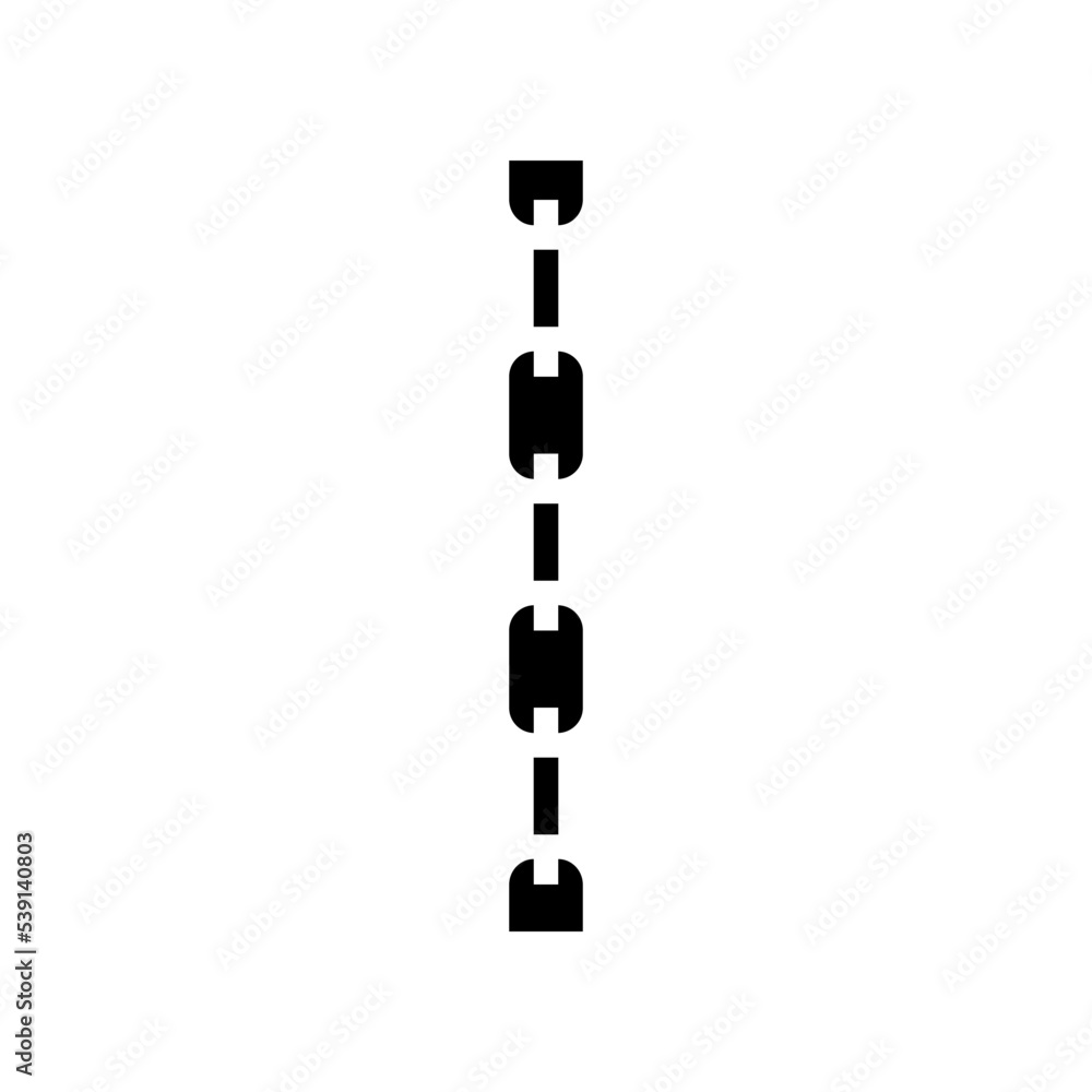 cable chain glyph icon vector. cable chain sign. isolated symbol illustration cable chain glyph icon vector. cable chain sign. isolated symbol illustration
