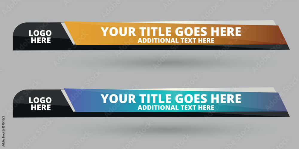 Fototapeta premium Professional Broadcast Lower third Design Template