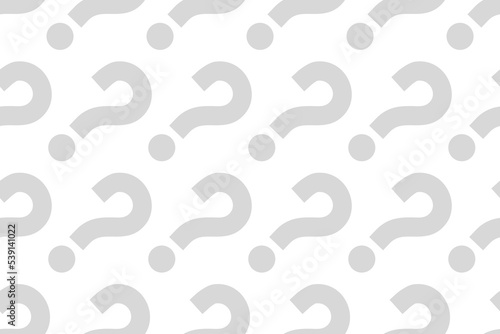 gray question marks on a white background, seamless pattern.