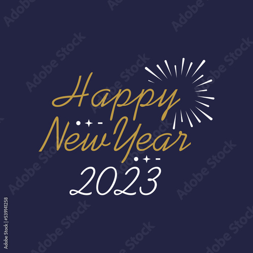 2023 happy new year greet design creative vector