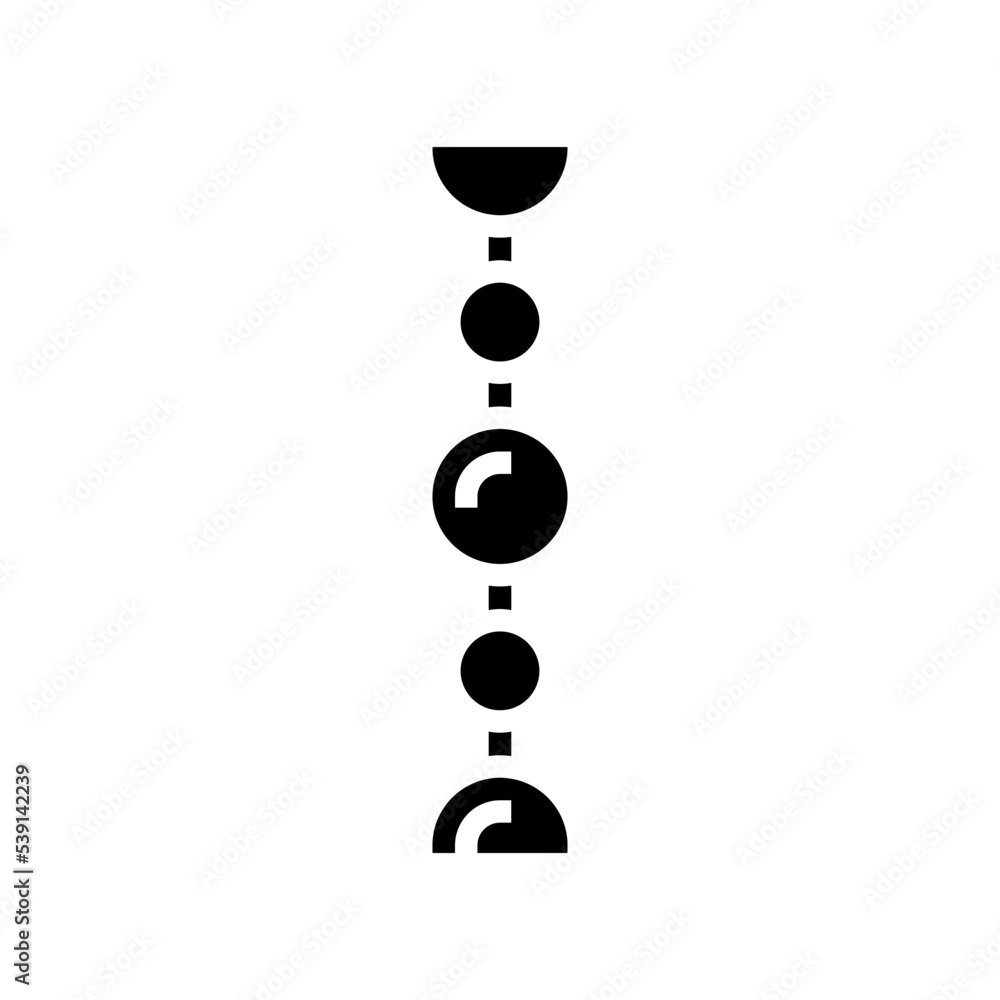 ball chain glyph icon vector. ball chain sign. isolated symbol illustration ball chain glyph icon vector. ball chain sign. isolated symbol illustration
