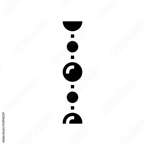 ball chain glyph icon vector. ball chain sign. isolated symbol illustration