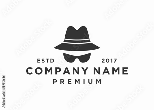 detective logo design vector illustration template