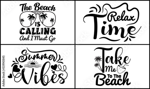 Summer SVG Crafts T-shirt Design Bundle Graphic