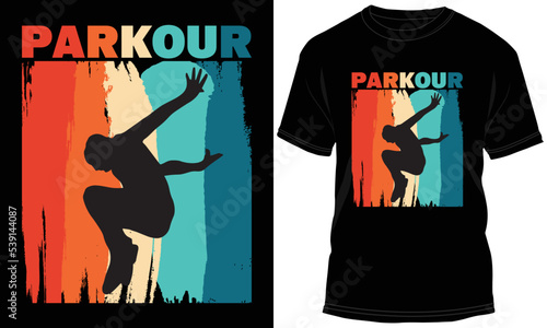 Parkour T-shirt Design Vector Graphic