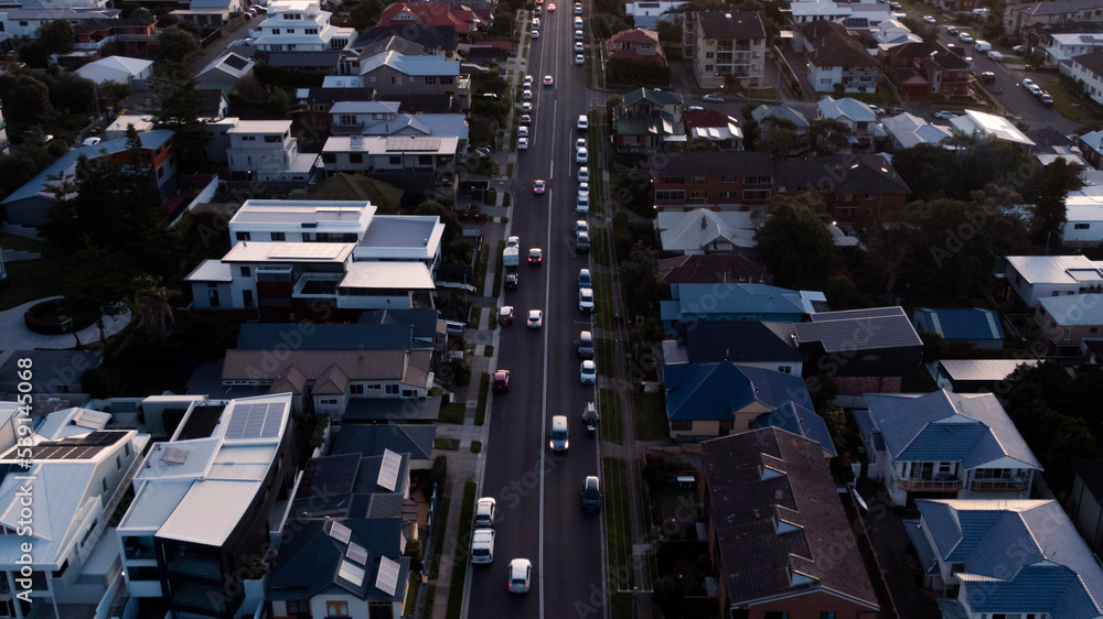 Drone shots of beach side city Drone shots of beach side city