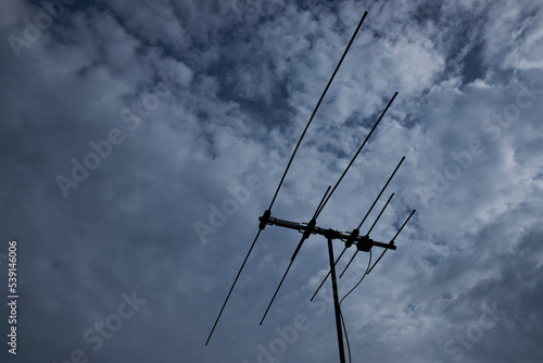lines against blue sky