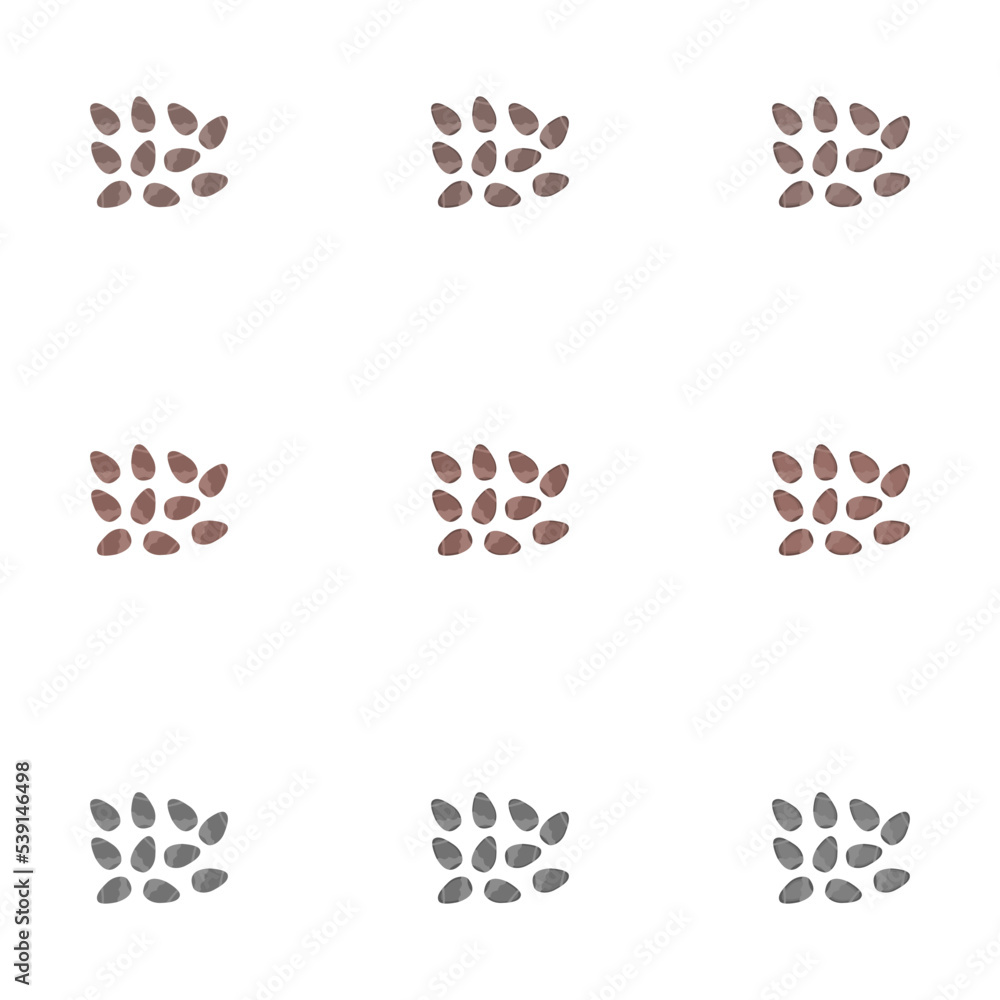 Fototapeta premium A vector drawn chia seeds illustration with various colors and amount of details 