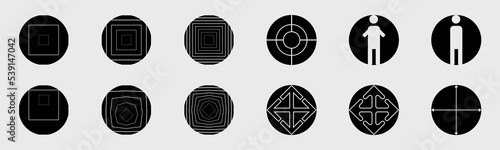 Collection of Y2K elements. Minimalist geometric elements. Abstract bauhaus forms.