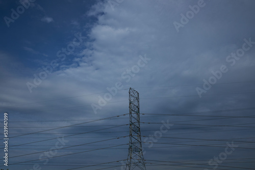 lines on blue sky background