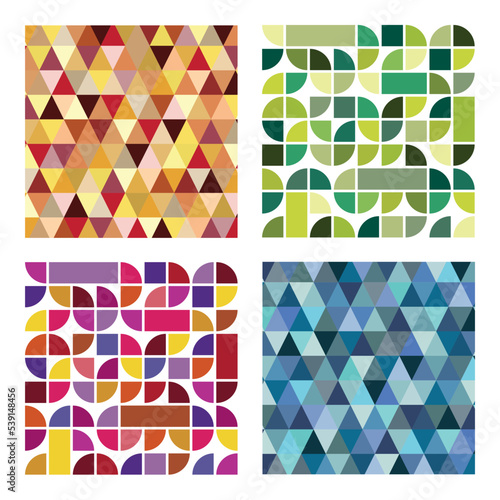 Set of colorful vintage patterns