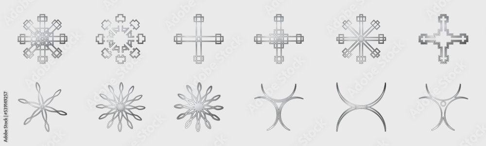 Collection of Y2K elements. Collection of abstract graphic geometric symbols. Objects in y2k style. Collection of Y2K elements. Collection of abstract graphic geometric symbols. Objects in y2k style.