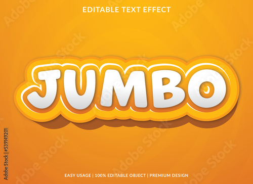 jumbo editable text effect template use for business brand and logo