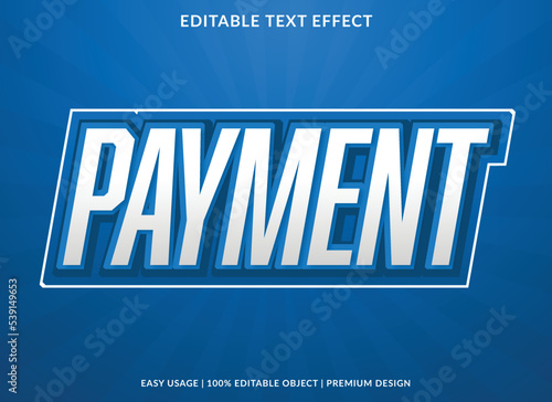 payment editable text effect template use for business brand and logo
