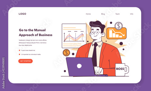 Go to the manual approach of business web banner or landing