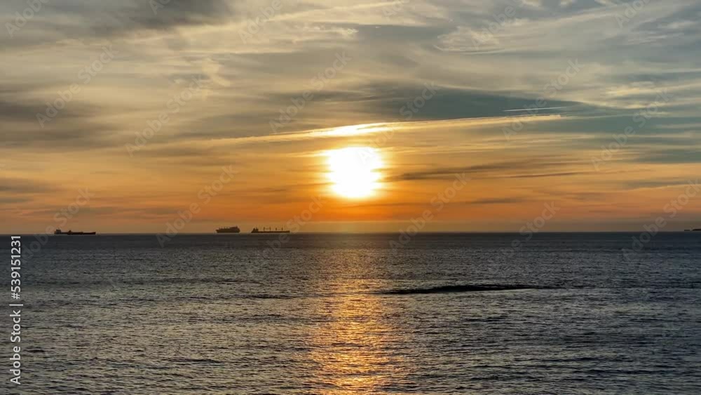 Sunrise over calm environment over ocean in Portugal. Aerial footage. amazing and romantic scenery. Sunrise over calm environment over ocean in Portugal. Aerial footage. amazing and romantic scenery.