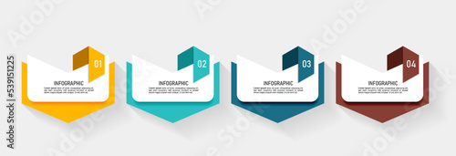 Presentation business infographic template vector.	
