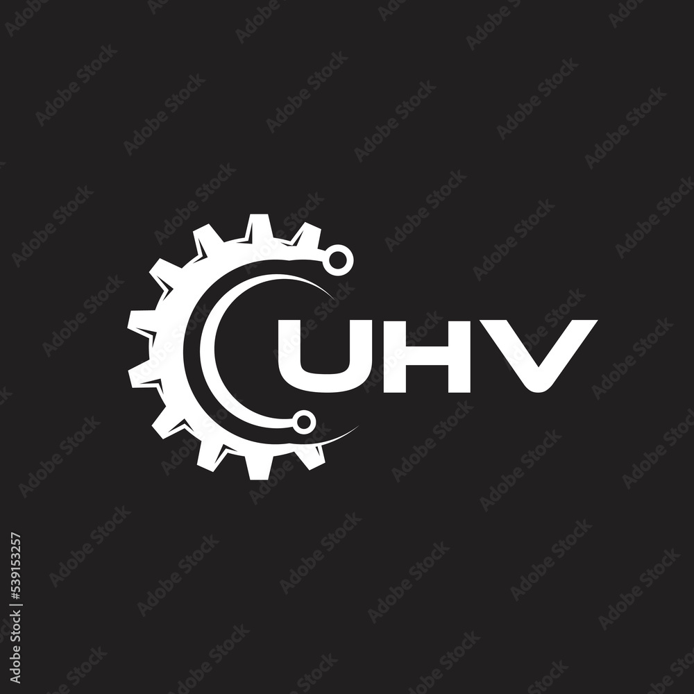 UHV letter technology logo design on black background. UHV creative initials letter IT logo concept. UHV setting shape design.
UHV letter technology logo design on black background. UHV creative initials letter IT logo concept. UHV setting shape design.