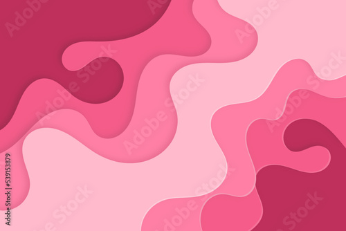 3D abstract background with deep pink paper cut waves. Wavy geometric poster. design layout for business presentations, flyers, posters, invitations ,book cover or annual report template design