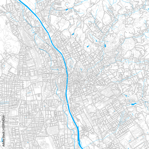 Graz, Austria high resolution vector map