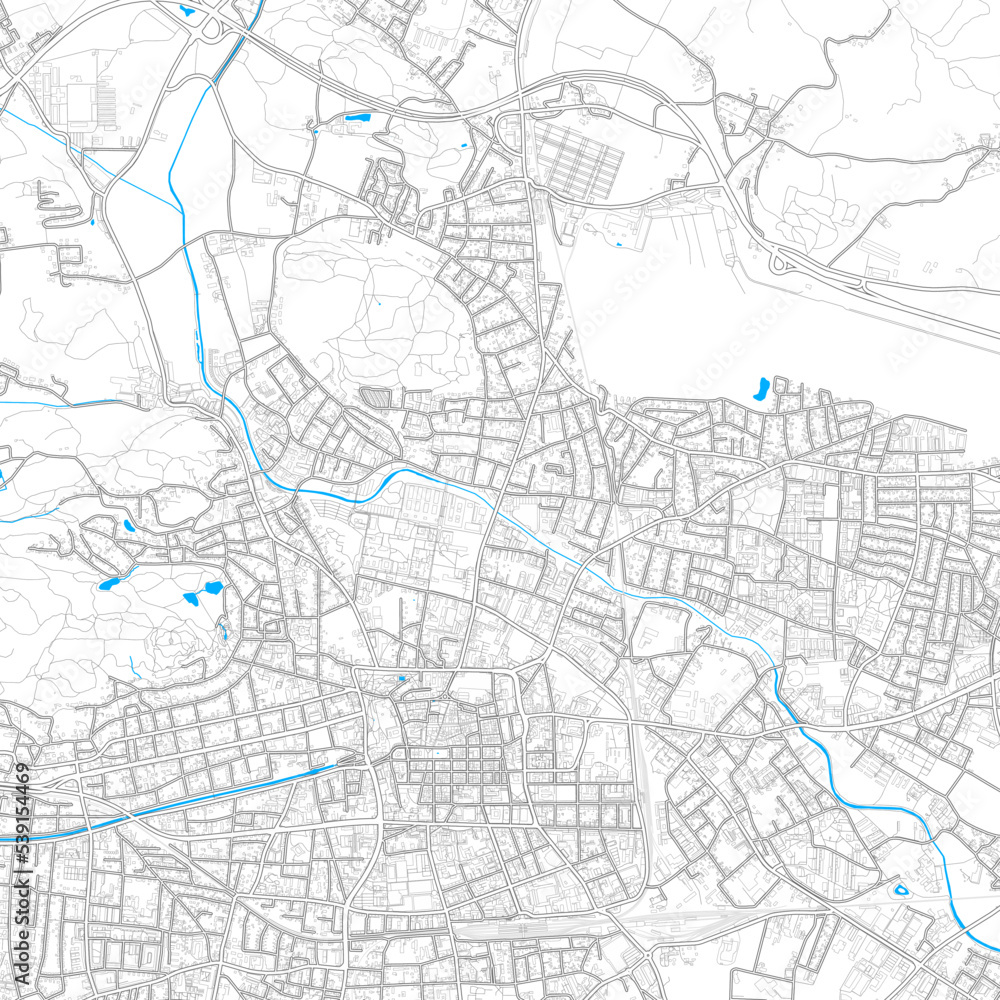 Klagenfurt, Austria high resolution vector map