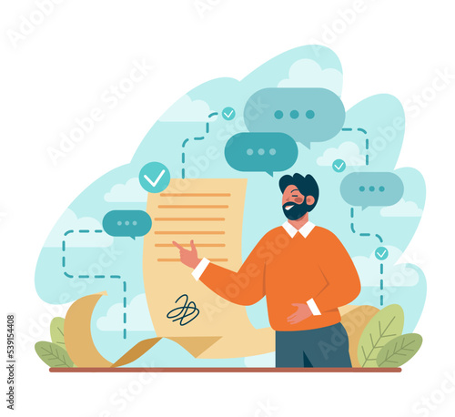 Deal concept. Entrepreneurs setting an official contract.