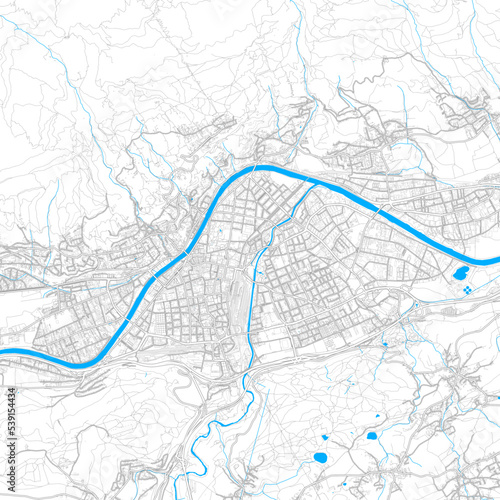 Innsbruck, Austria high resolution vector map