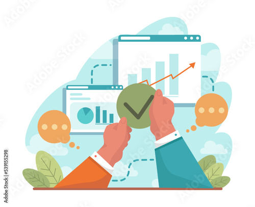 Partnership concept. Collaboration and teamwork. Office characters